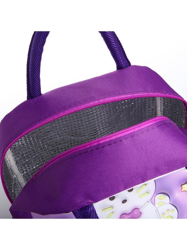Термосумка на молнии, 5.6 л, цвет фиолетовый