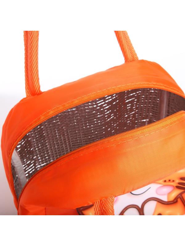 Термосумка на молнии, 5.6 л, цвет оранжевый