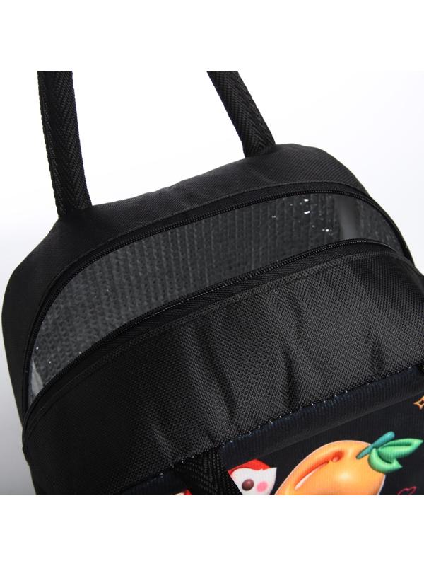 Термосумка на молнии, 5.6 л, цвет чёрный