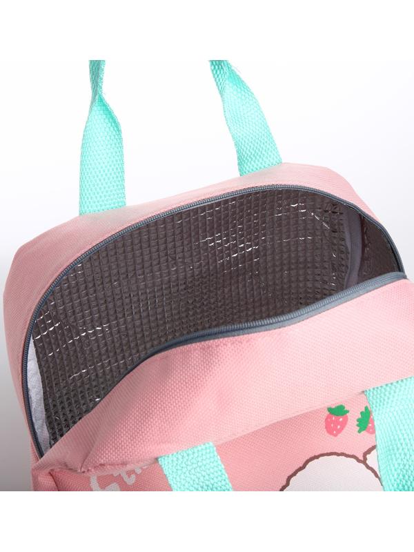 Термосумка на молнии, 6 л, цвет розовый