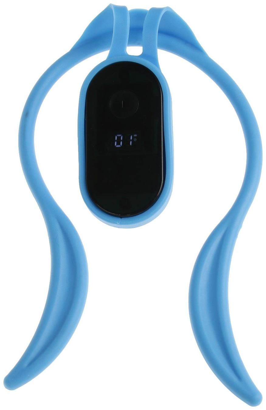 Корректор осанки LEM-27, электрический, миостимулятор, голубой