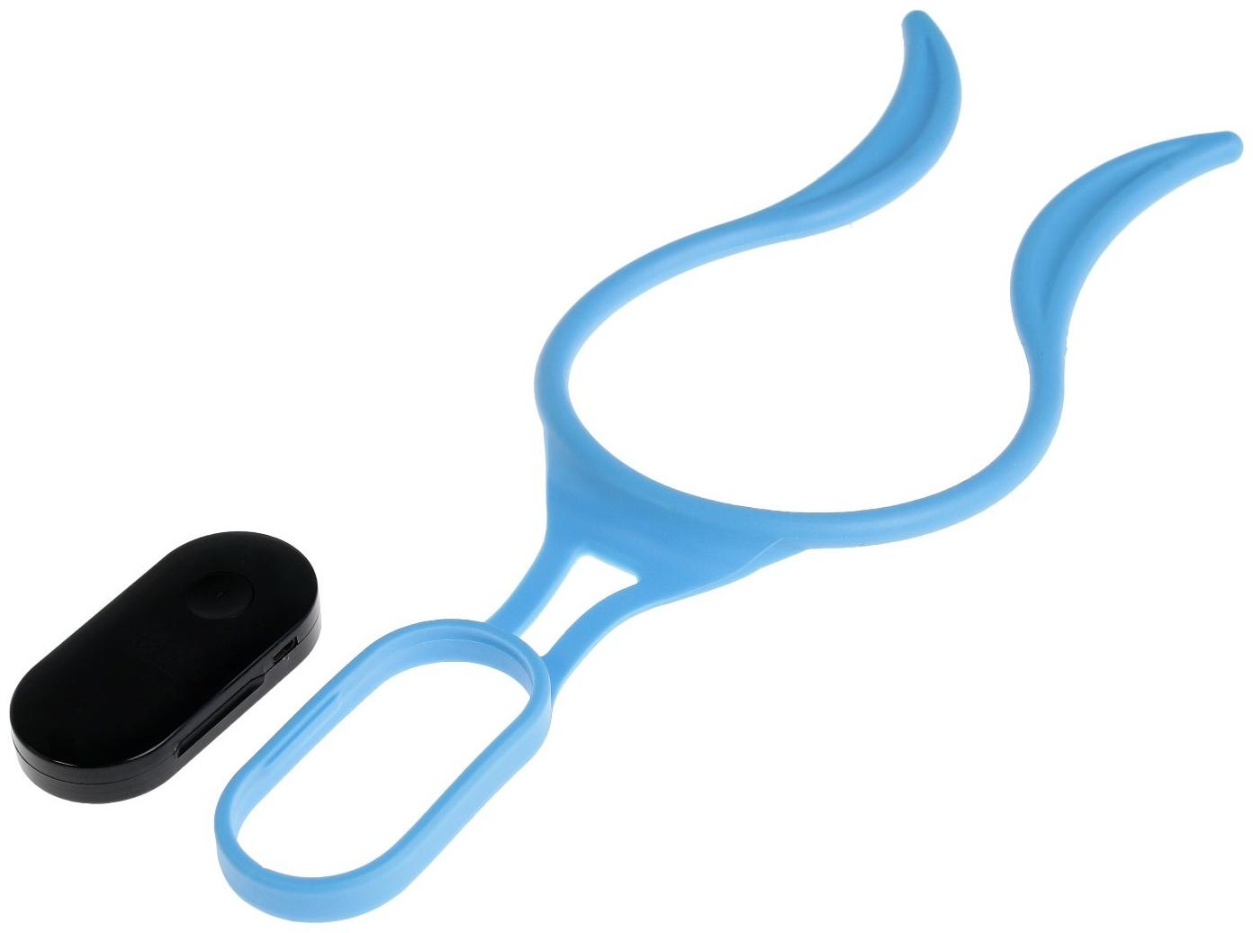 Корректор осанки LEM-27, электрический, миостимулятор, голубой