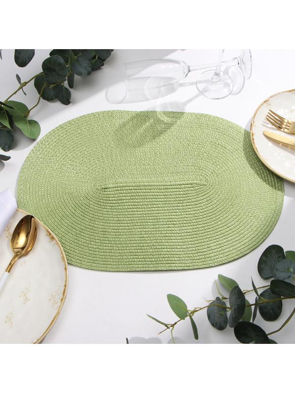 Салфетка сервировочная  «Овал», цв.св-зеленый, 45*30 см