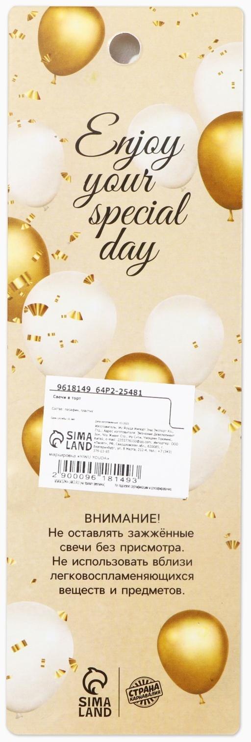 Свечи в торт 