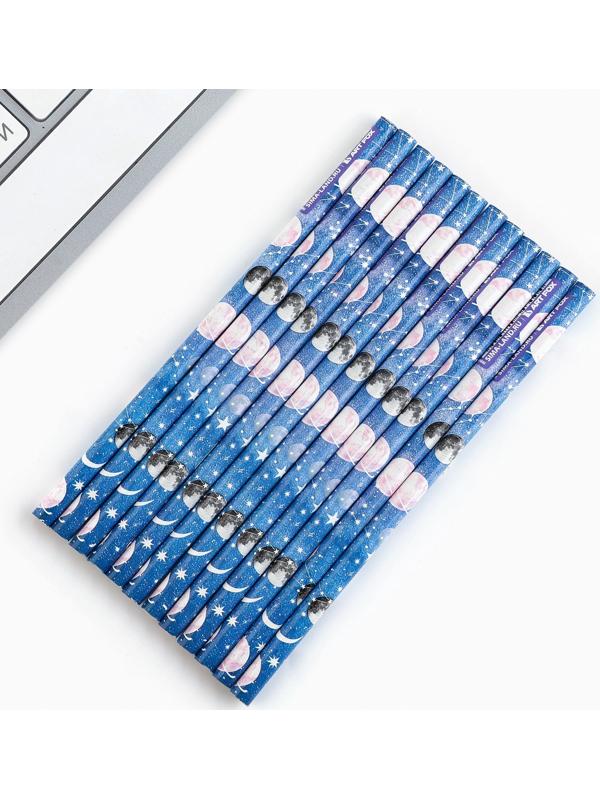 Карандаш чернографитный без ластика «Космос»