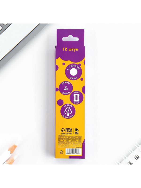 Карандаш чернографитный без ластика «Учись на 5+»