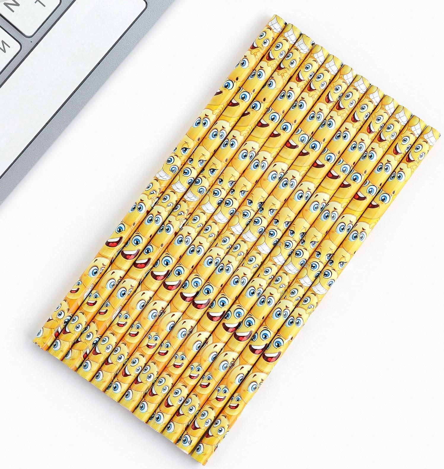 Карандаш чернографитный без ластика «Улыбочку»