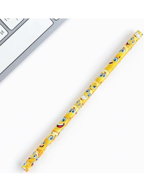 Карандаш чернографитный без ластика «Улыбочку»