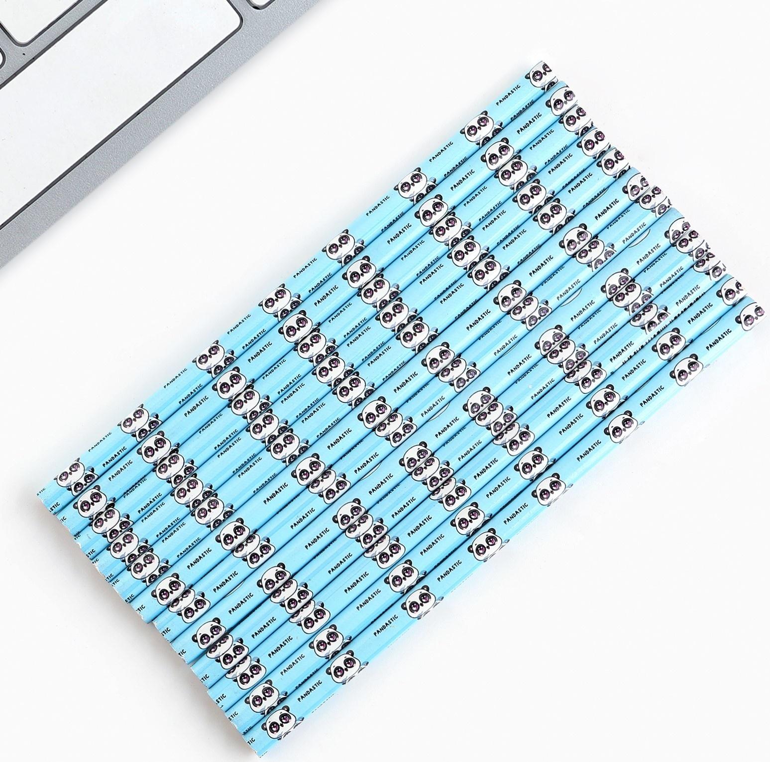 Карандаш чернографитный без ластика «Будь как панда»