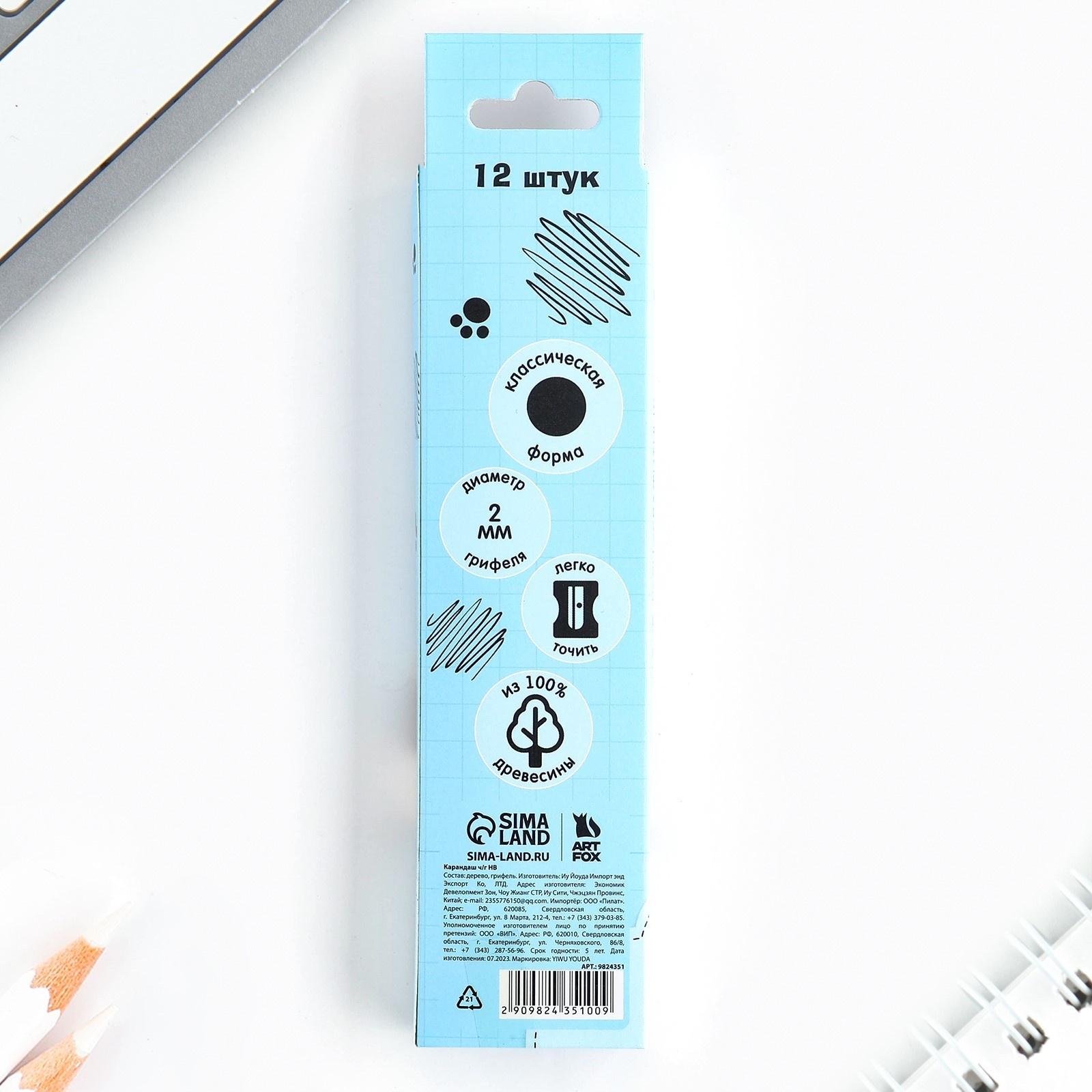 Карандаш чернографитный без ластика «Будь как панда»