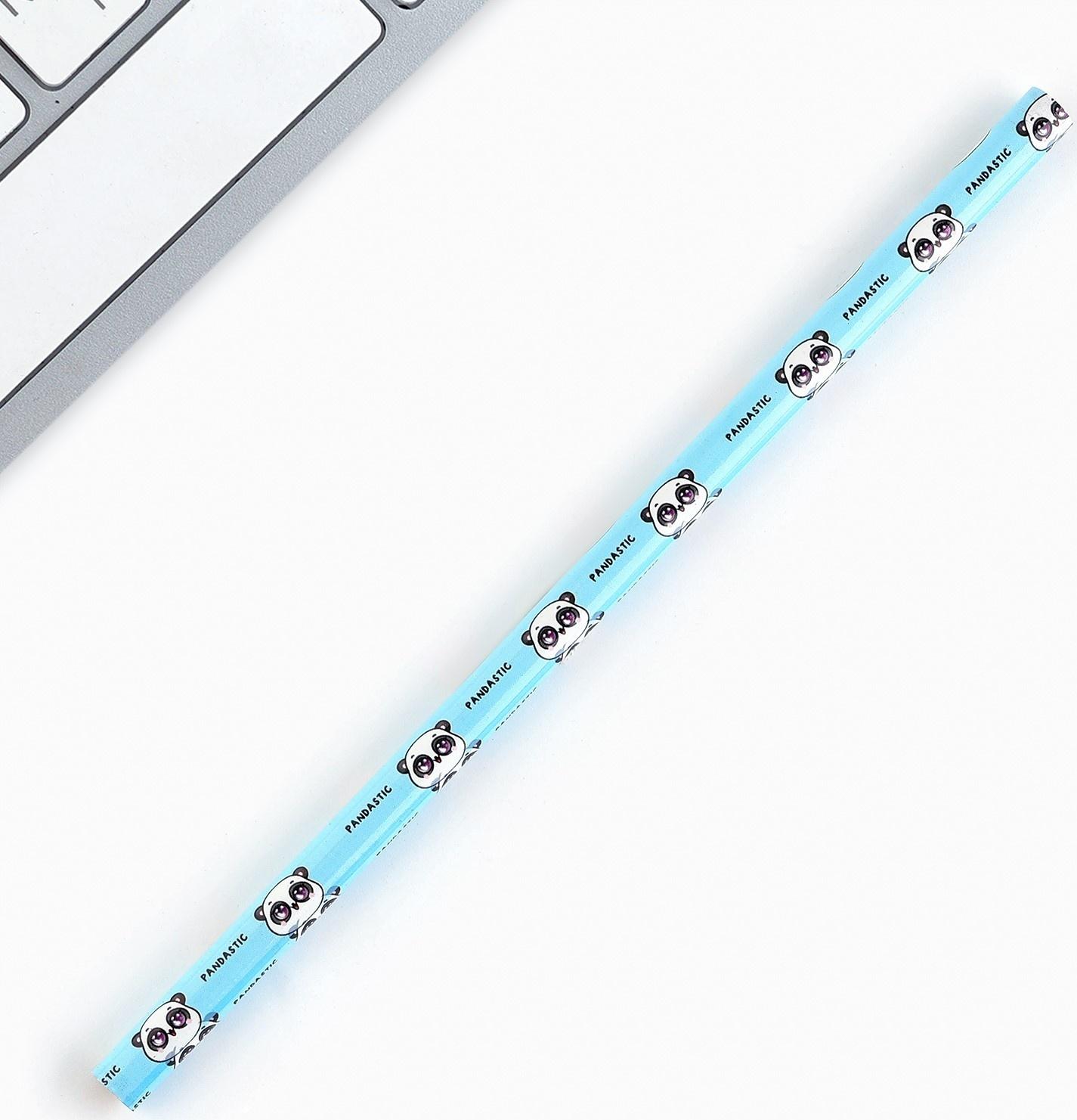 Карандаш чернографитный без ластика «Будь как панда»