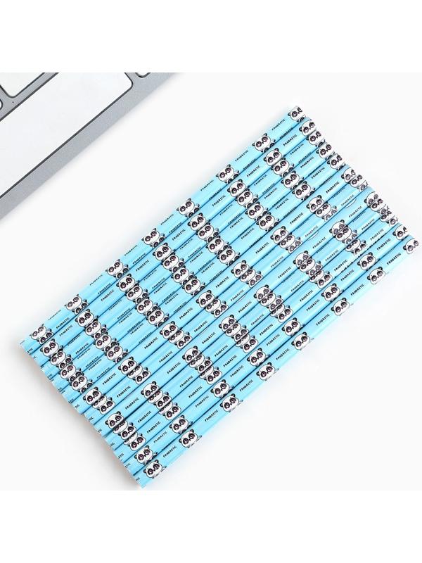 Карандаш чернографитный без ластика «Будь как панда»