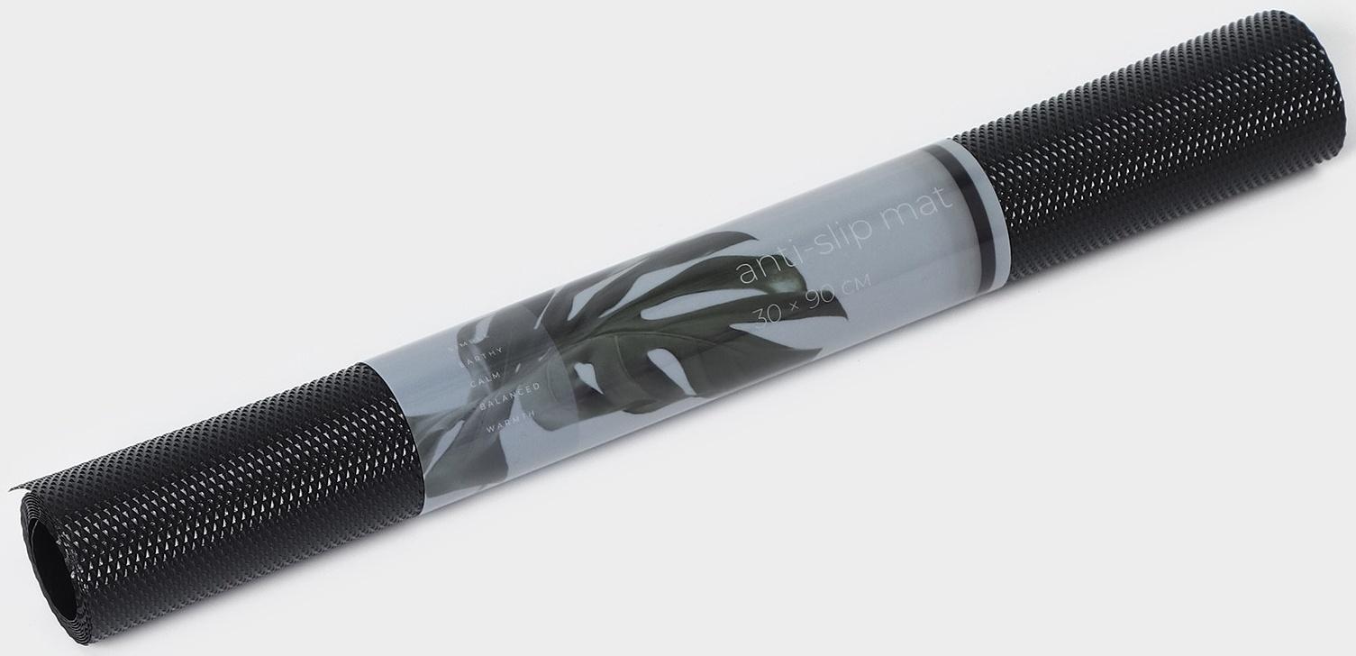 Коврик противоскользящий LaDо́m Elegiam, 30×90 см, цвет чёрный