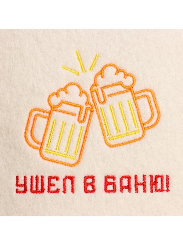 Шапка для бани с вышивкой 