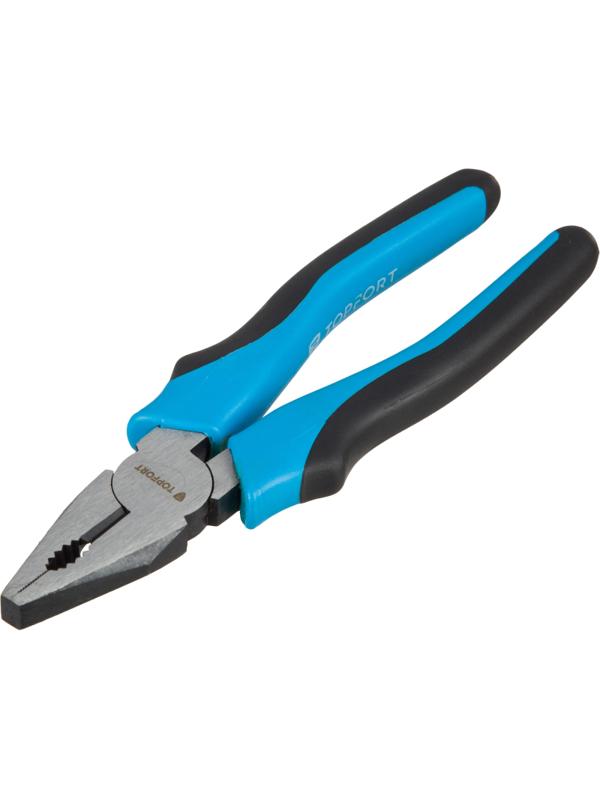 Плоскогубцы 180 мм TOPFORT из углеродистой стали с ручкой из ПВХ