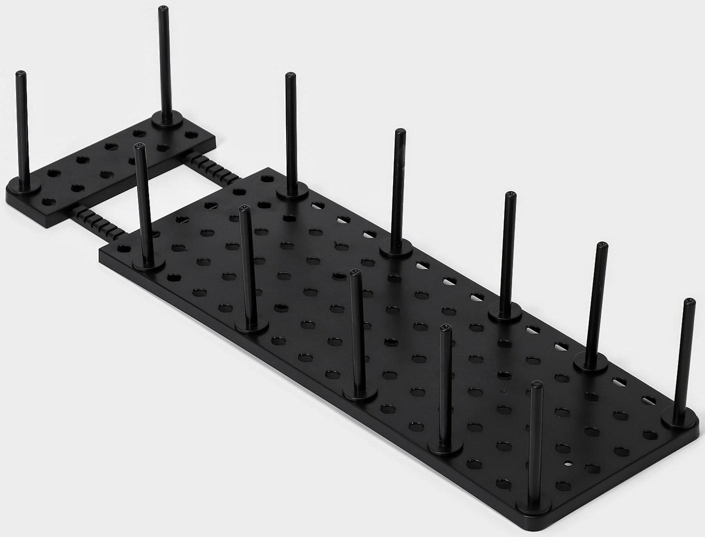 Органайзер для ящиков с регулировкой размера, 45×15×10 см, цвет чёрный