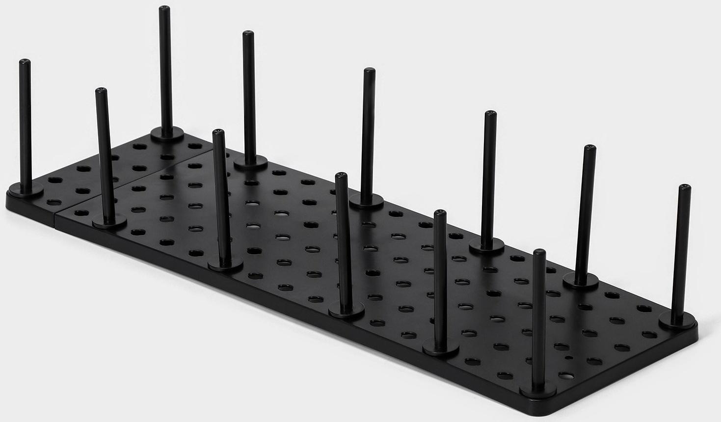 Органайзер для ящиков с регулировкой размера, 45×15×10 см, цвет чёрный