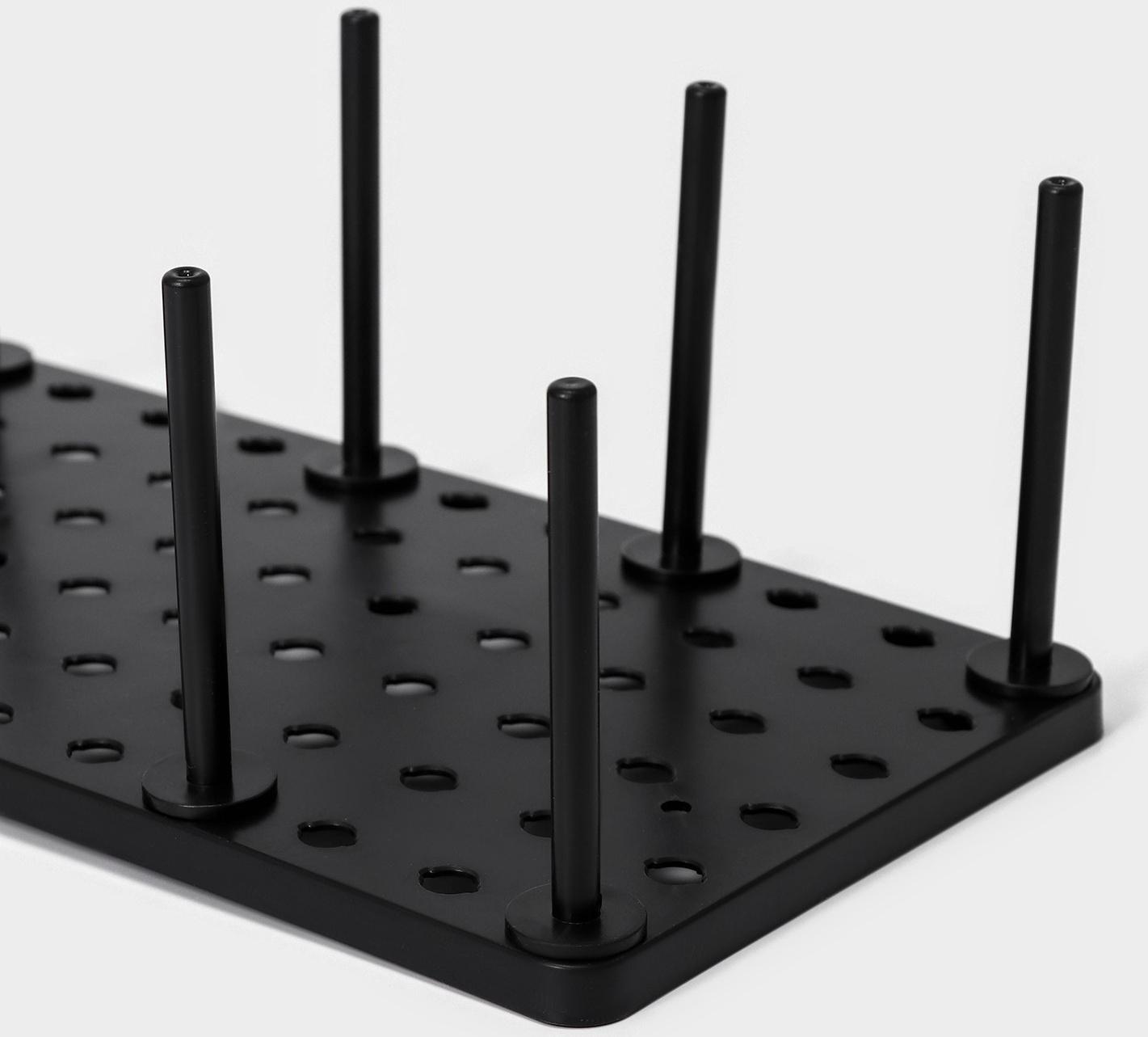 Органайзер для ящиков с регулировкой размера, 45×15×10 см, цвет чёрный