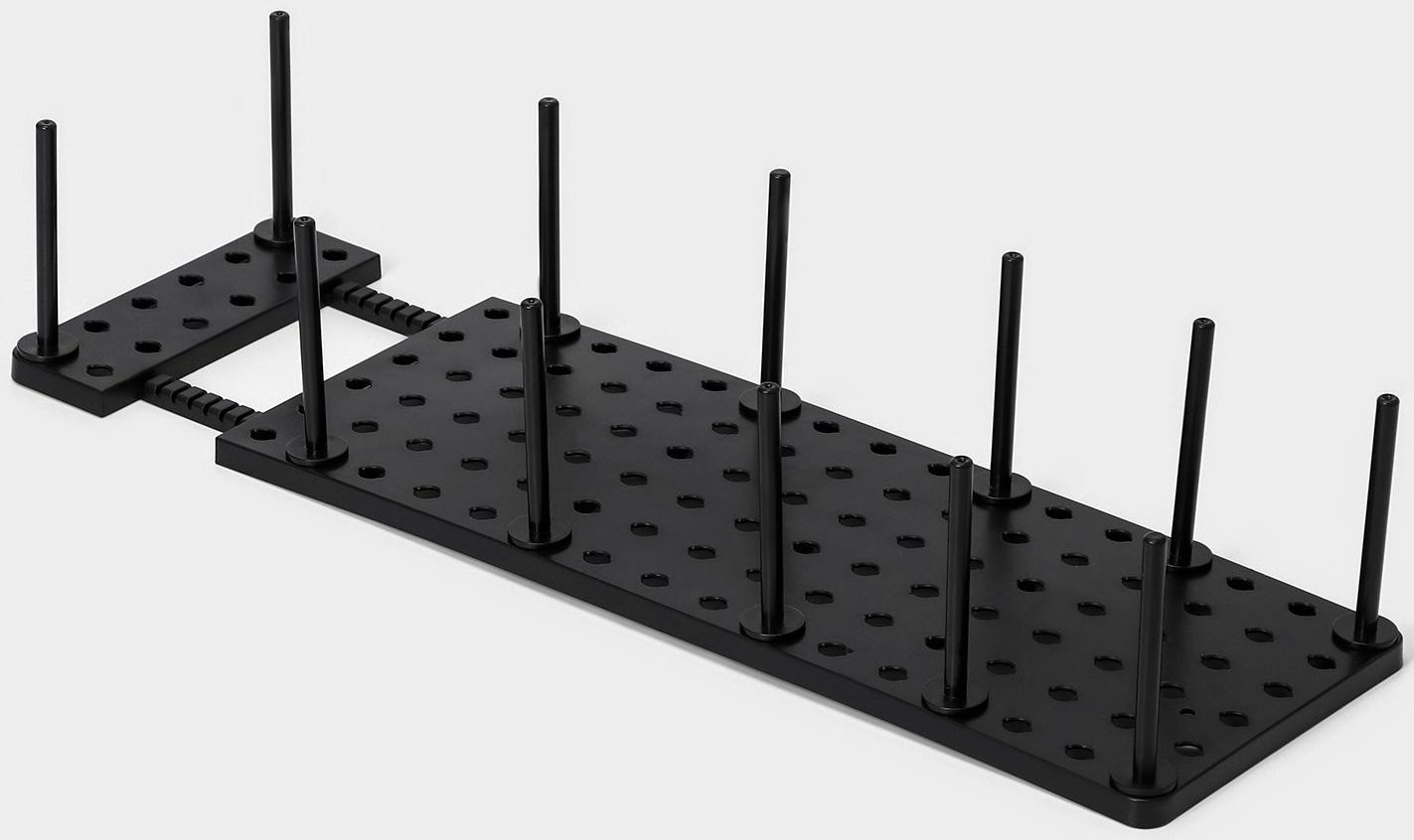 Органайзер для ящиков с регулировкой размера, 45×15×10 см, цвет чёрный