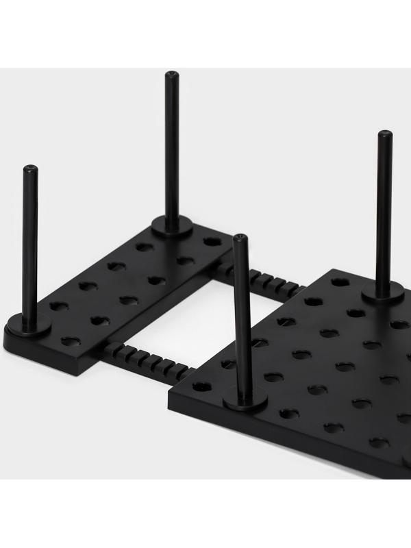 Органайзер для ящиков с регулировкой размера, 45×15×10 см, цвет чёрный