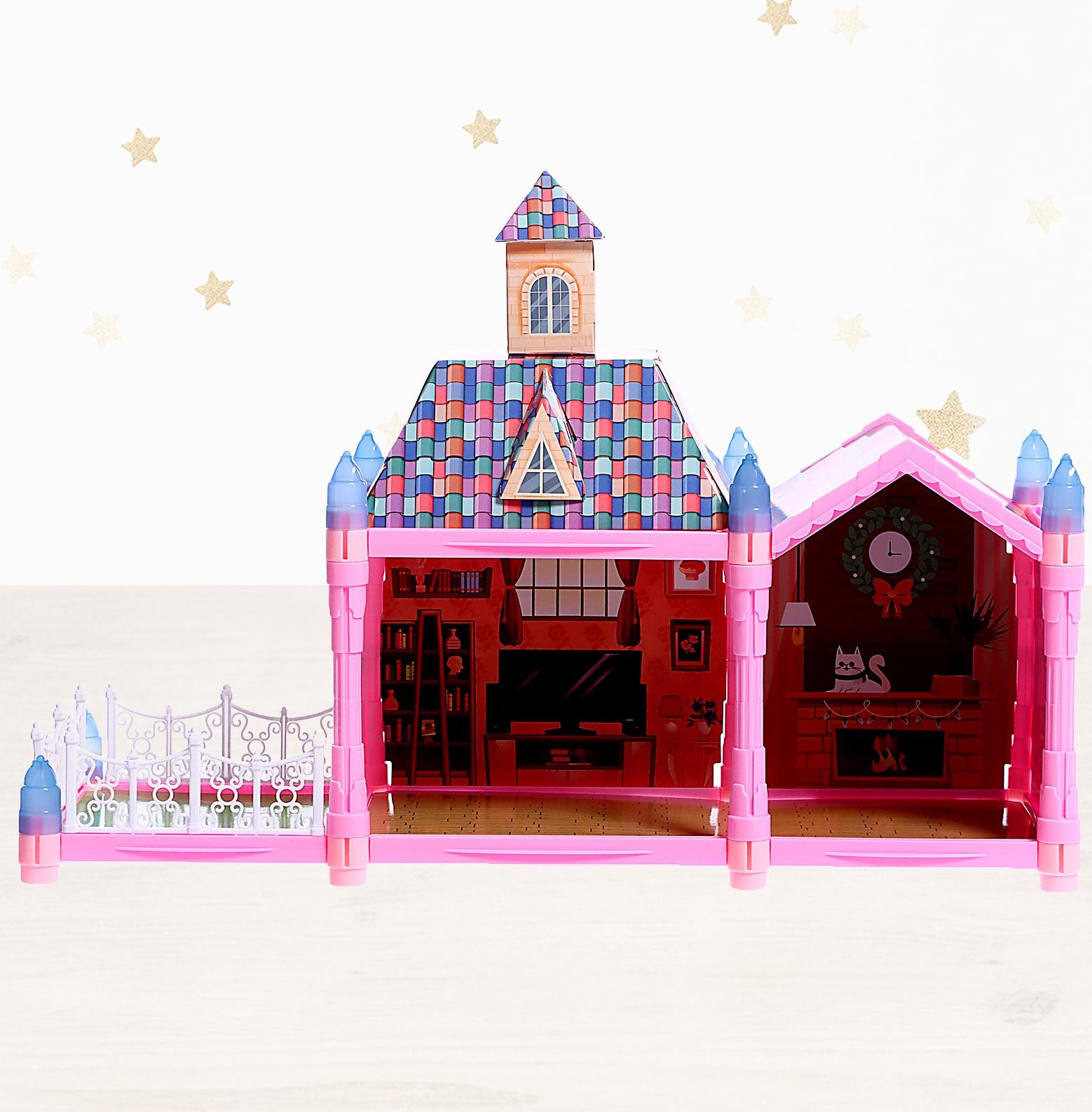 Дом для кукол «Сказочная жизнь» с куклой, питомцем и аксессуарами, свет
