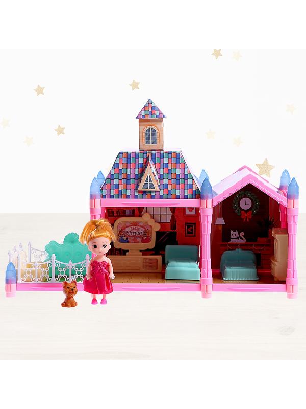 Дом для кукол «Сказочная жизнь» с куклой, питомцем и аксессуарами, свет