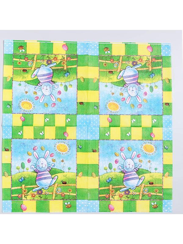 Салфетки бумажные «Пасхальный кролик», 33х33 см, набор 20 шт