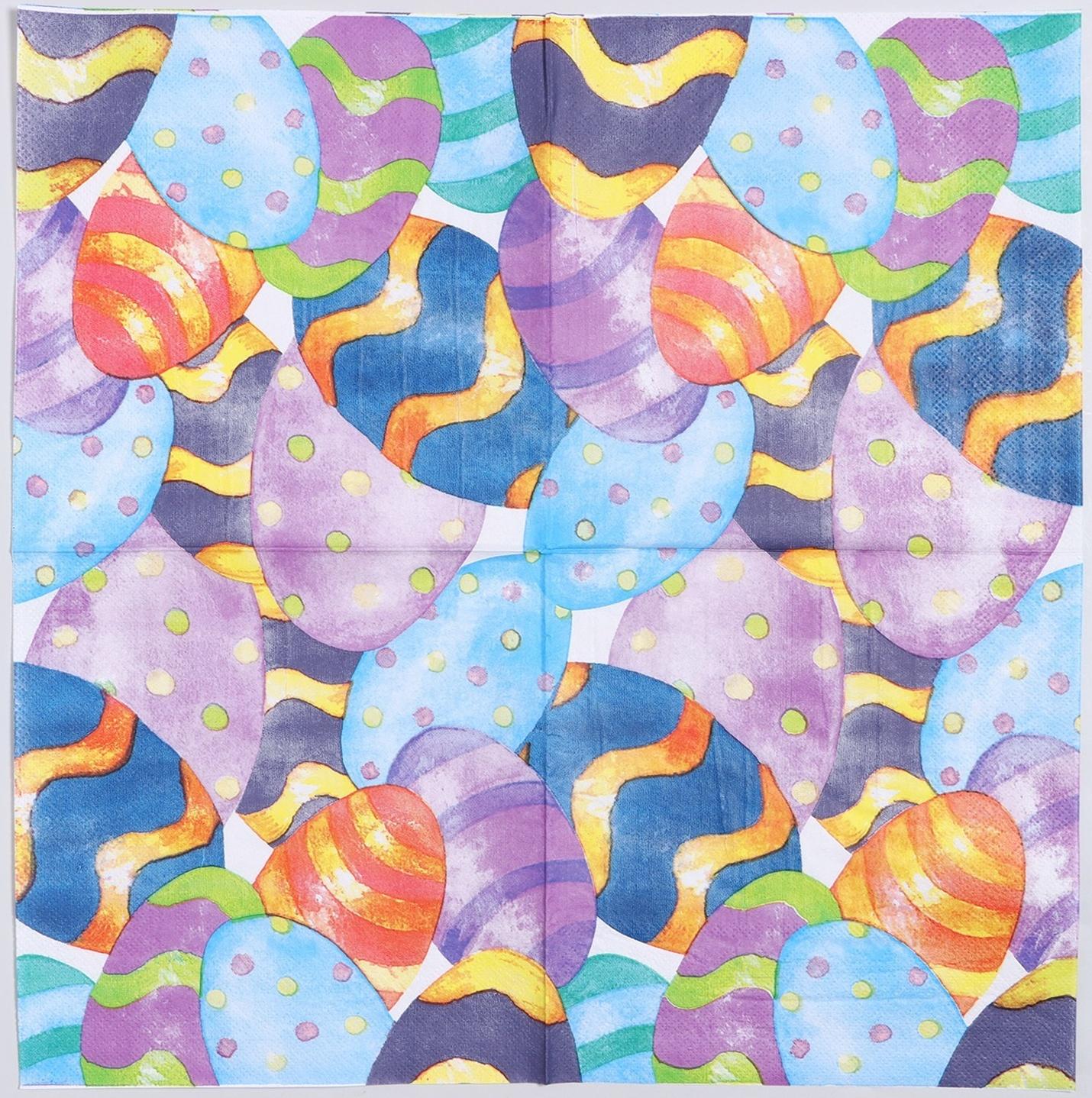 Салфетки бумажные «Пасхальные яички», 33х33 см, набор 20 шт