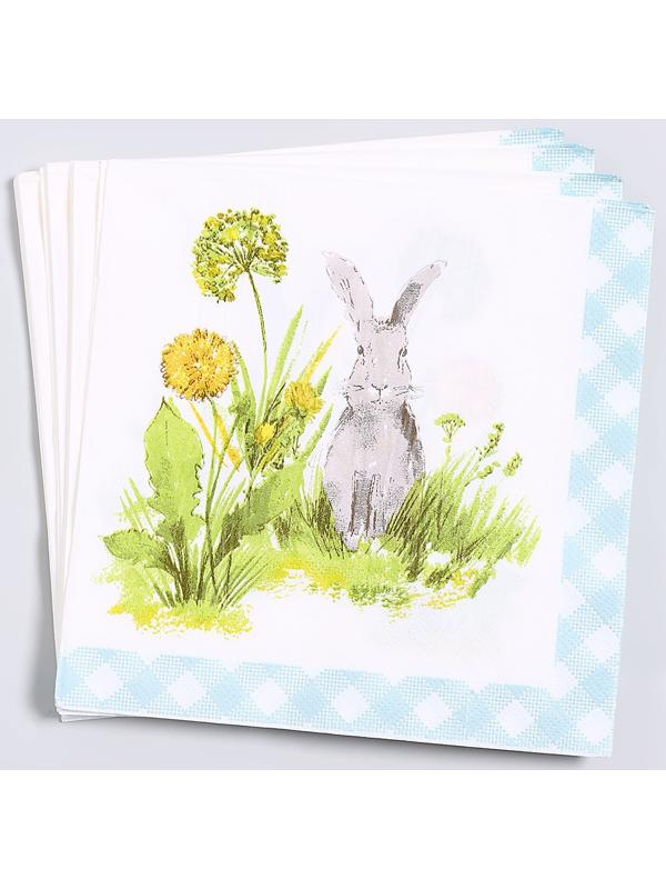 Салфетки бумажные «Серый кролик», 33х33 см, набор 20 шт