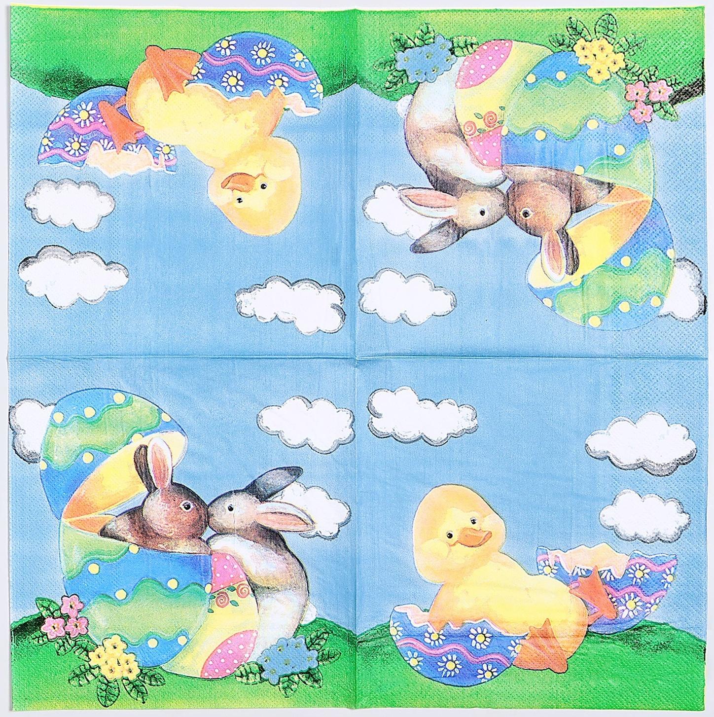 Салфетки бумажные «Птенчик», 33х33 см, набор 20 шт