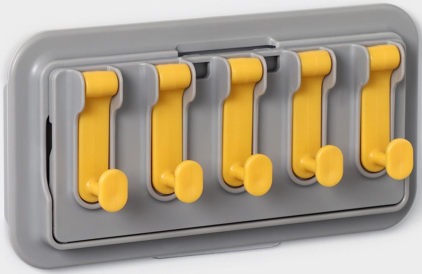 Держатель для ванных и кухонных принадлежностей, 17×7×11 см, цвет серый