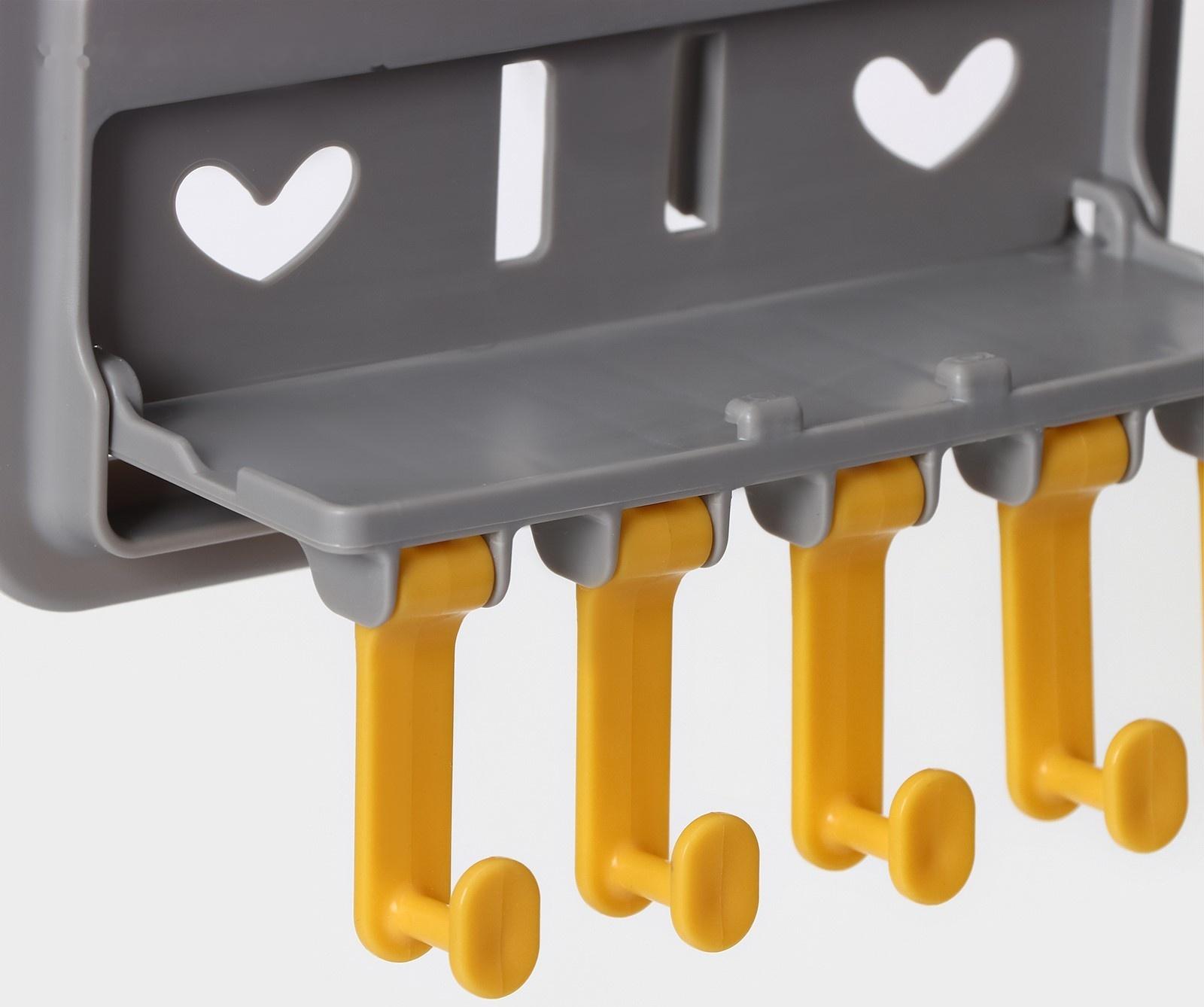 Держатель для ванных и кухонных принадлежностей, 17×7×11 см, цвет серый