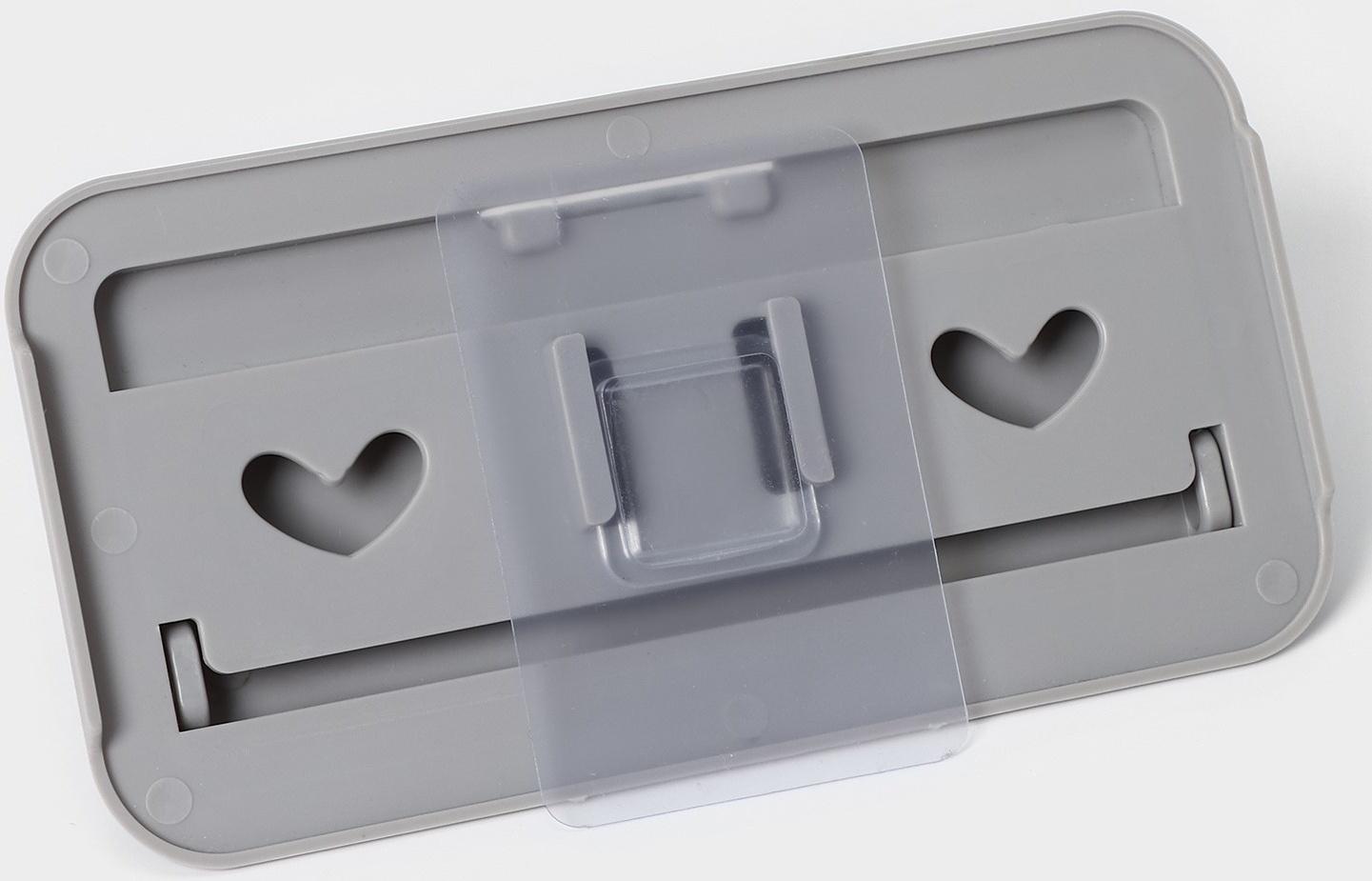 Держатель для ванных и кухонных принадлежностей, 17×7×11 см, цвет серый