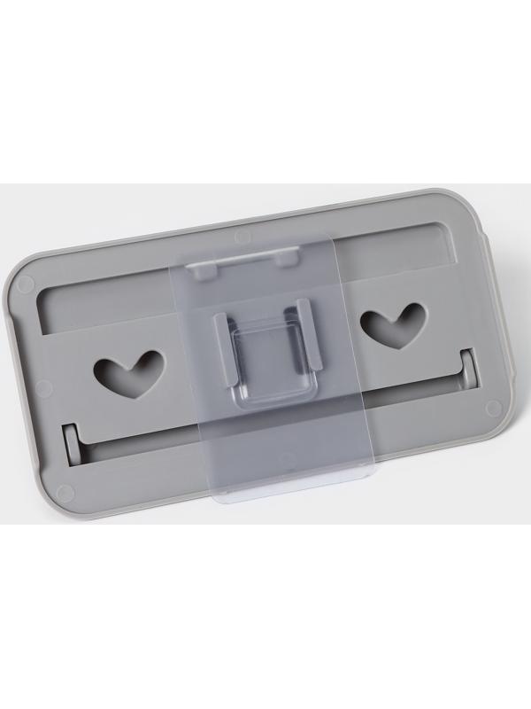 Держатель для ванных и кухонных принадлежностей, 17×7×11 см, цвет серый