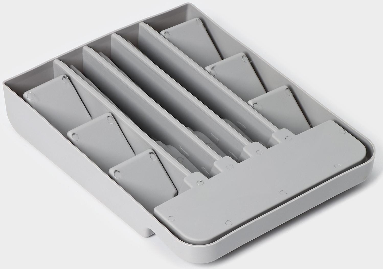 Лоток для столовых приборов и ножей, 30×23,5×5см, цвет серый