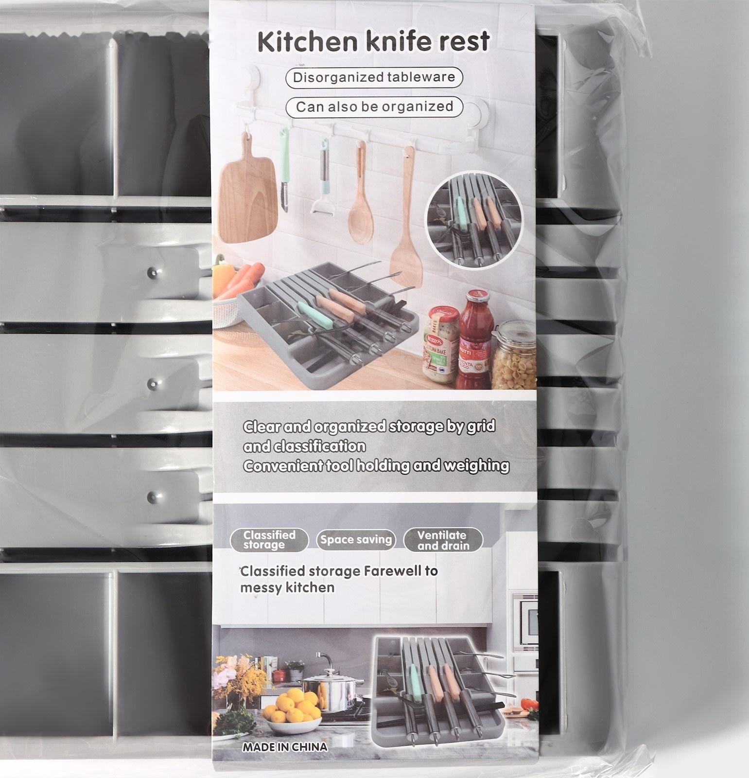 Лоток для столовых приборов и ножей, 30×23,5×5см, цвет серый