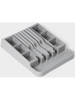 Лоток для столовых приборов и ножей, 30×23,5×5см, цвет серый