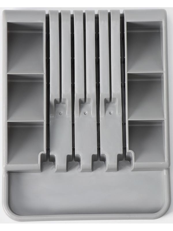Лоток для столовых приборов и ножей, 30×23,5×5см, цвет серый
