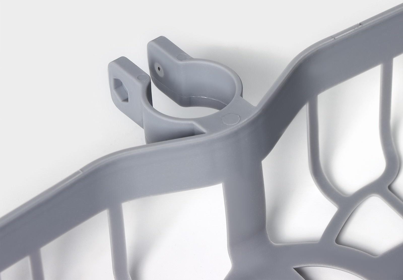 Полка на кран для губок и мелочей, 25×10,5×5 см, цвет серый