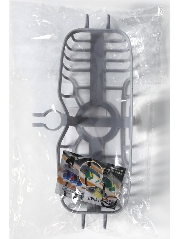 Полка на кран для губок и мелочей, 25×10,5×5 см, цвет серый