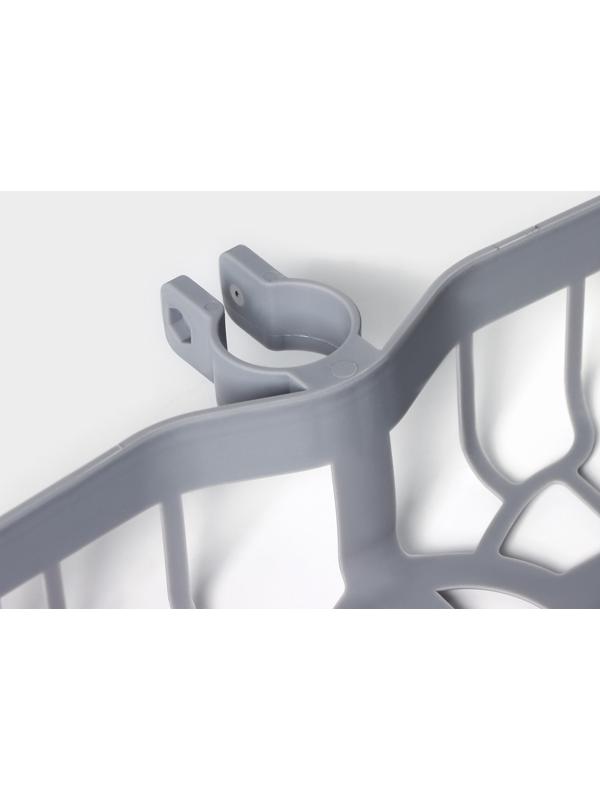 Полка на кран для губок и мелочей, 25×10,5×5 см, цвет серый