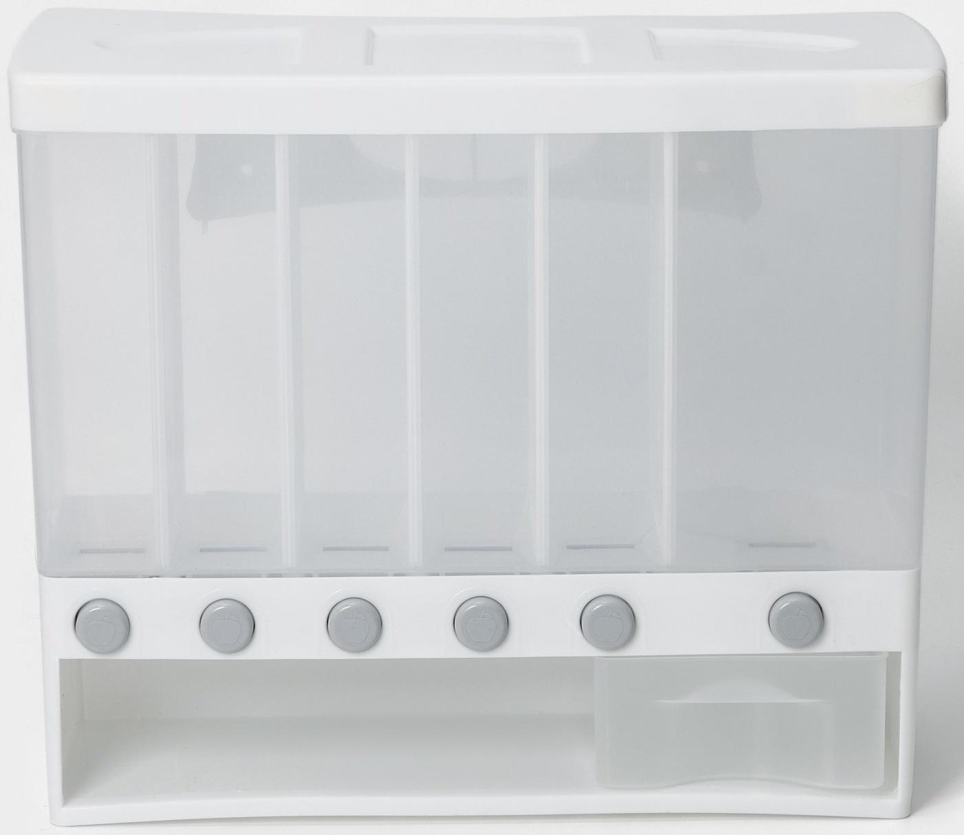 Органайзер для сыпучих продуктов с 6 ячейками, 39×14,5×32 см, цвет белый