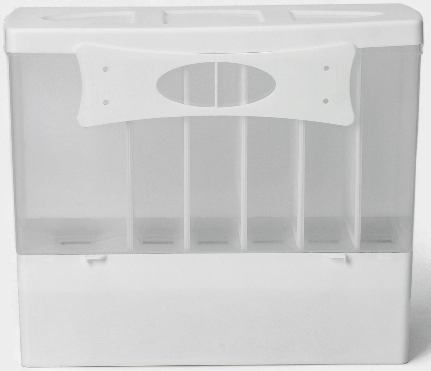 Органайзер для сыпучих продуктов с 6 ячейками, 39×14,5×32 см, цвет белый