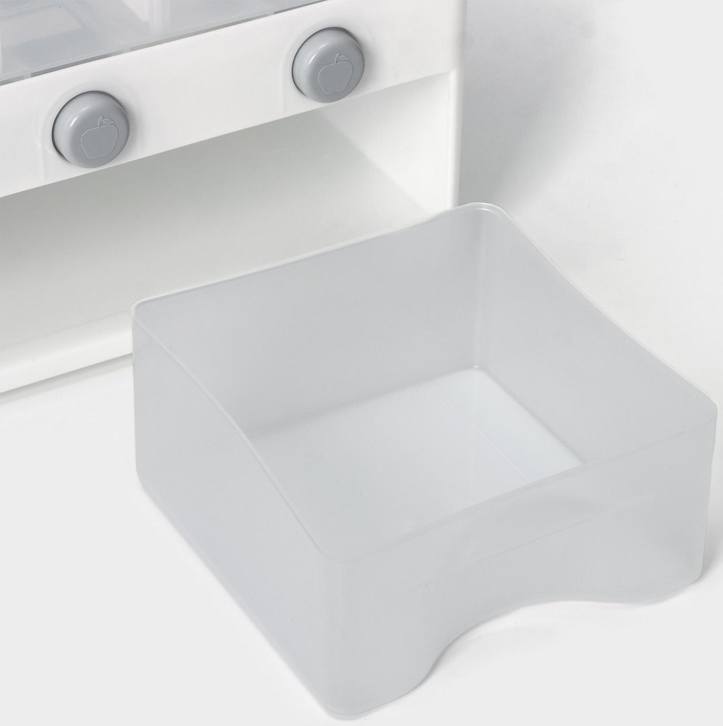 Органайзер для сыпучих продуктов с 6 ячейками, 39×14,5×32 см, цвет белый