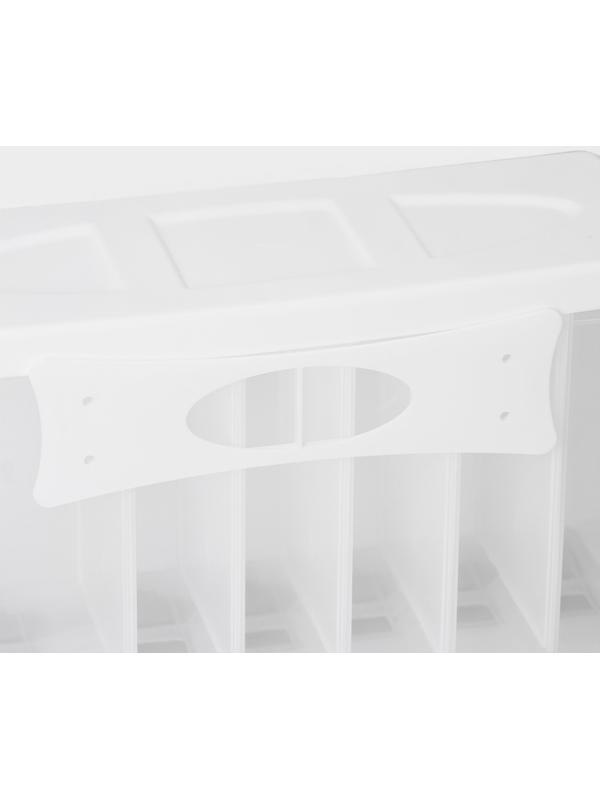 Органайзер для сыпучих продуктов с 6 ячейками, 39×14,5×32 см, цвет белый