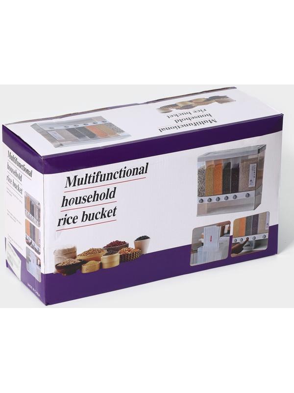 Органайзер для сыпучих продуктов с 6 ячейками, 39×14,5×32 см, цвет белый