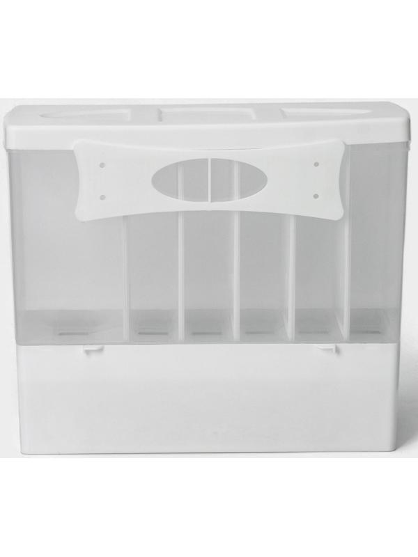 Органайзер для сыпучих продуктов с 6 ячейками, 39×14,5×32 см, цвет белый