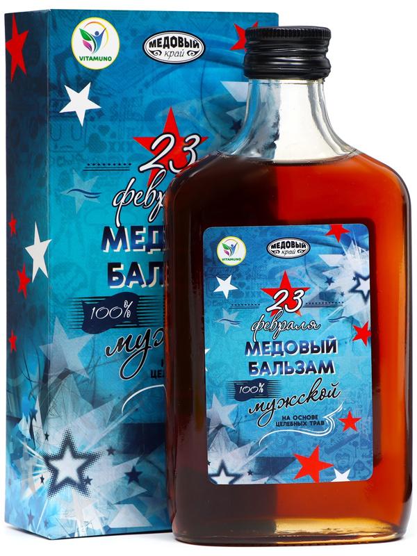 Медовый бальзам алтайский Мужской, 23 февраля, 250 мл