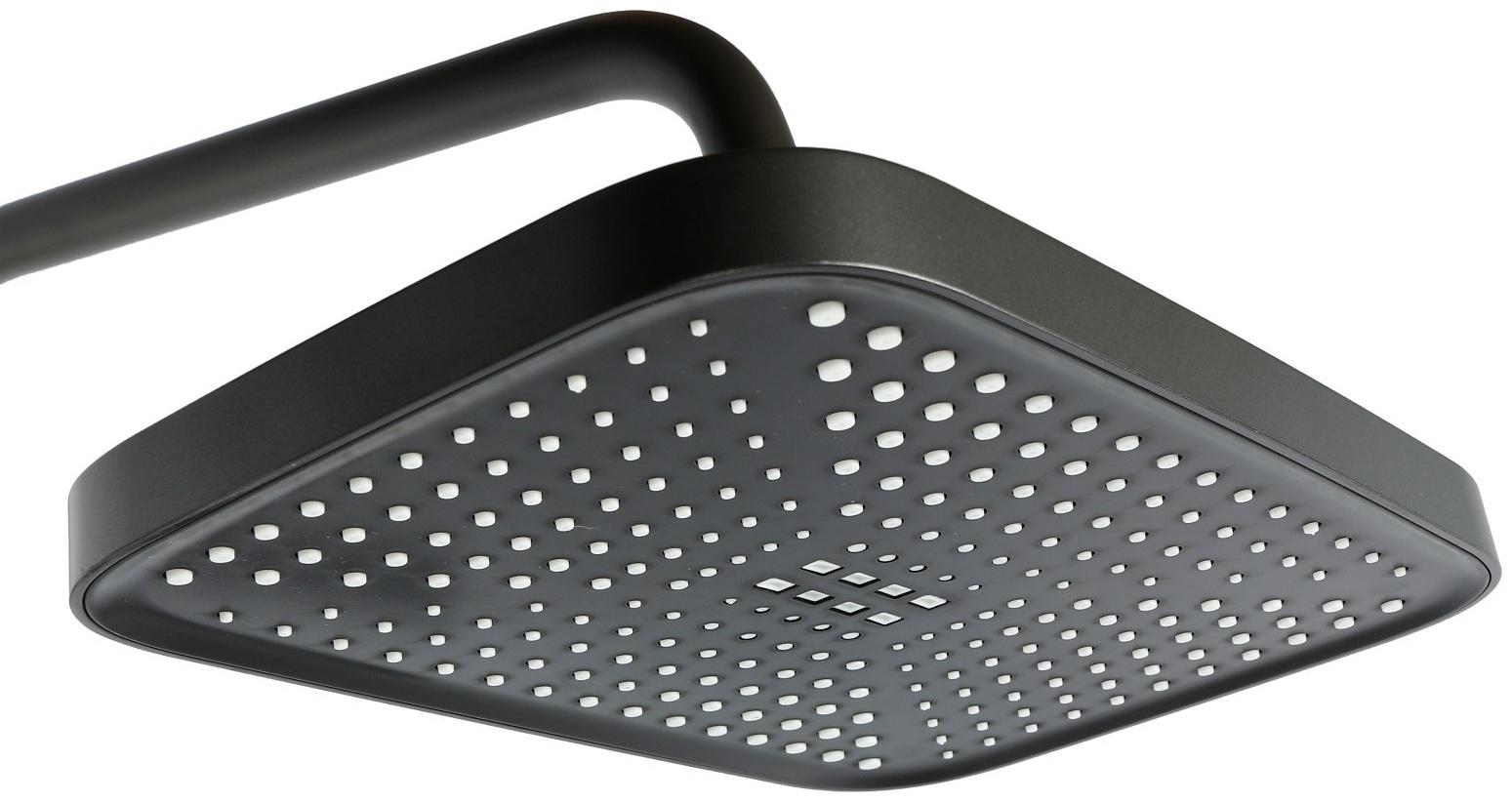 Душевая система ZEIN Z3683, верхняя и ручная лейка, ПВХ шланг, гигиенический набор, графит