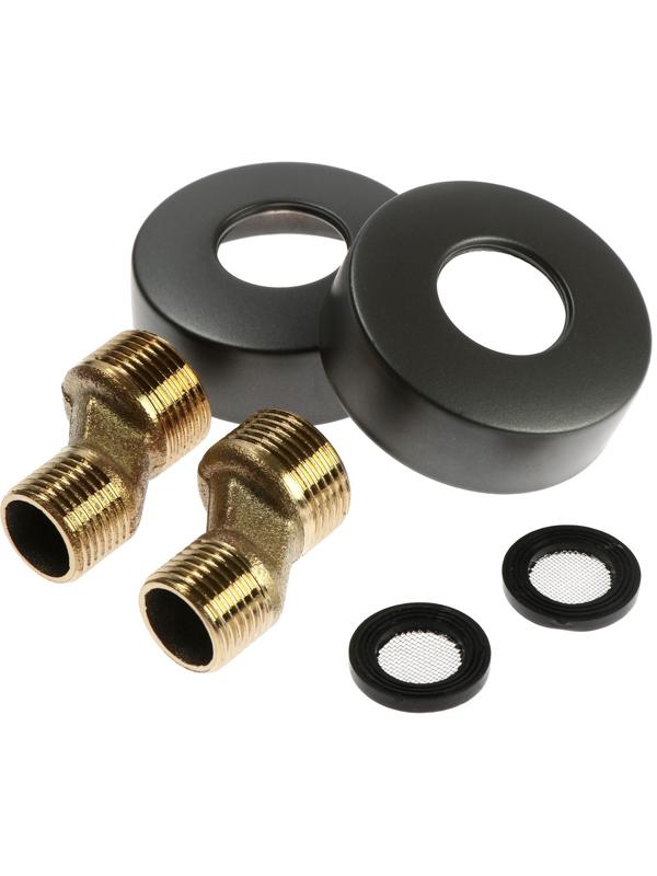 Душевая система ZEIN Z3683, верхняя и ручная лейка, ПВХ шланг, гигиенический набор, графит